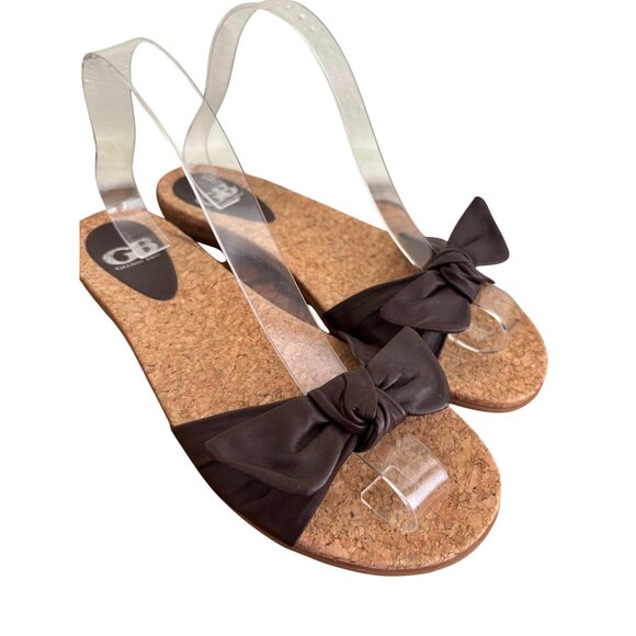 Gianni Bini Bow Slip-On Cork Sandals Womens Size 9.5M - Picture 2 of 10